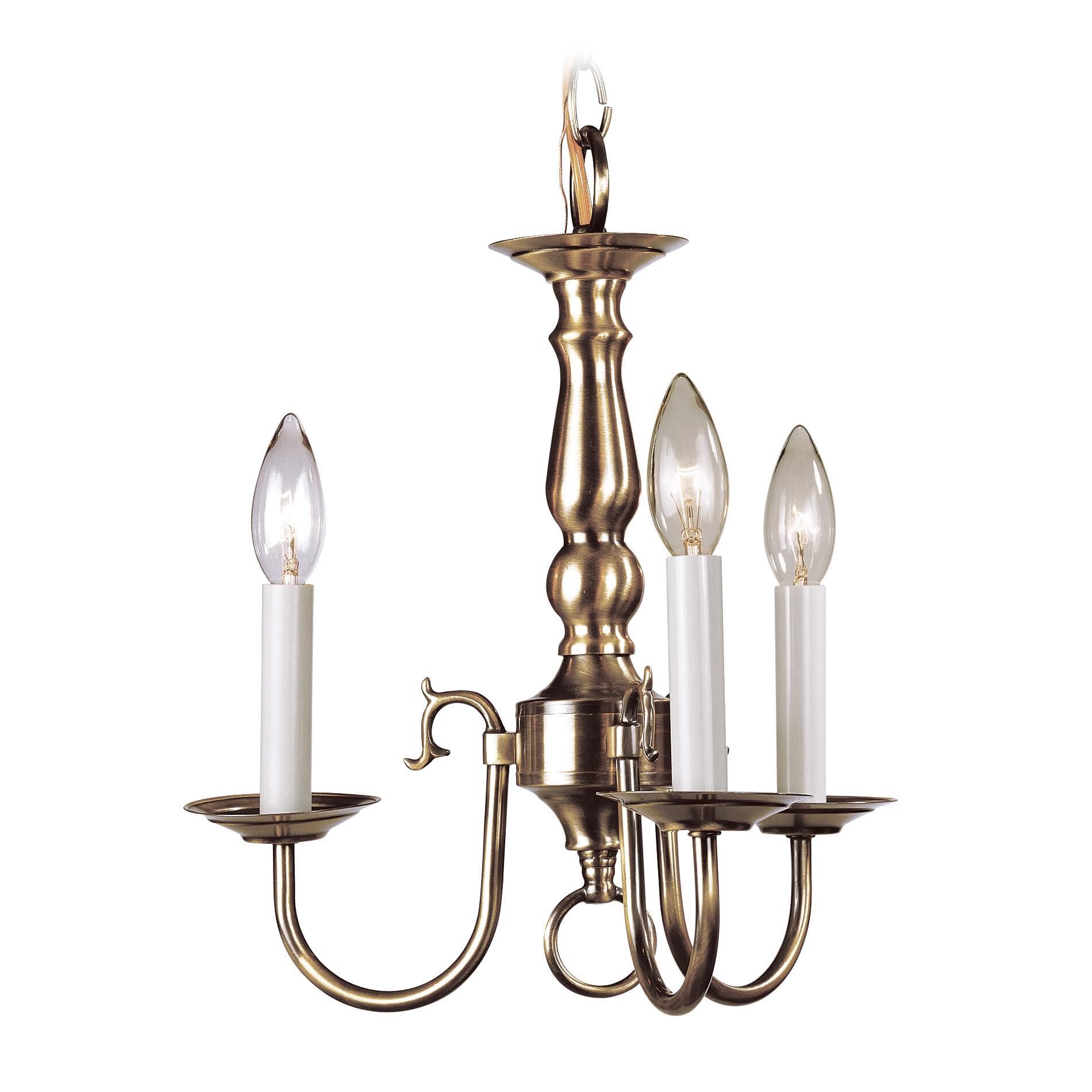 Williamsburgh 14 Inch 3 Light Mini Chandelier by Livex Lighting